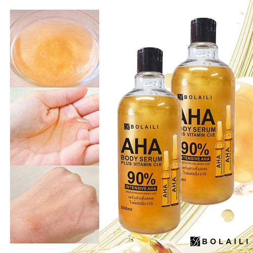 ALPHA Hydroxy Acids 24K Gold Face Body Serum Vitamin C&E Essence Firming Moisturizing Spots Remover Whitening Skin Care 500ml RoyalPrince Store